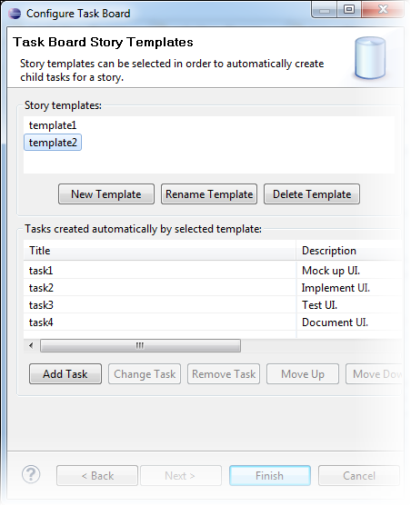 Specify stories tasks trackers