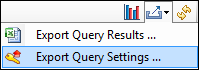 Export query settings icon