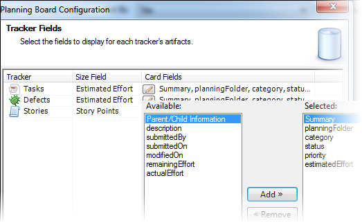 Specify tracker fields