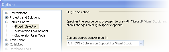 Select AnkhSVN for source control