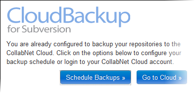 Cloud Services option to schedule backups