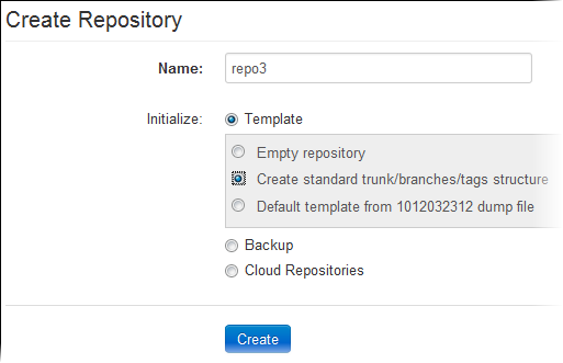 Create a repository from s template