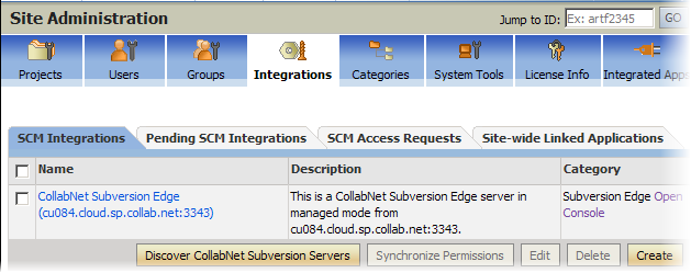CollabNet Subversion Edge server in TeamForge