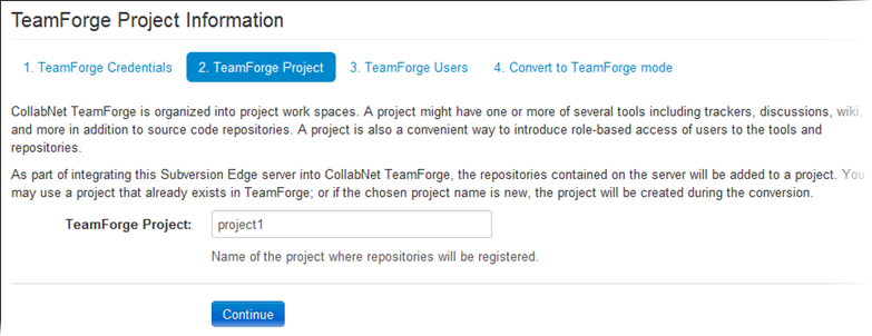 Step 2 - TeamForge Project