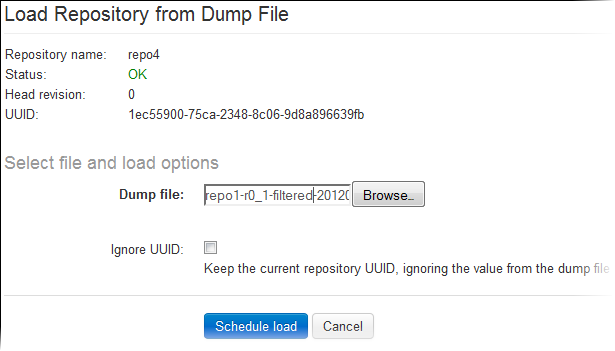 Dump repository option